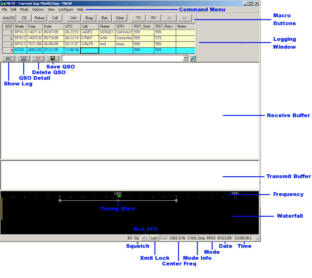 MixW Main window