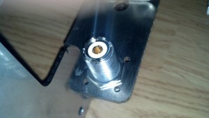 Coax connector mounting location, with optional connector.